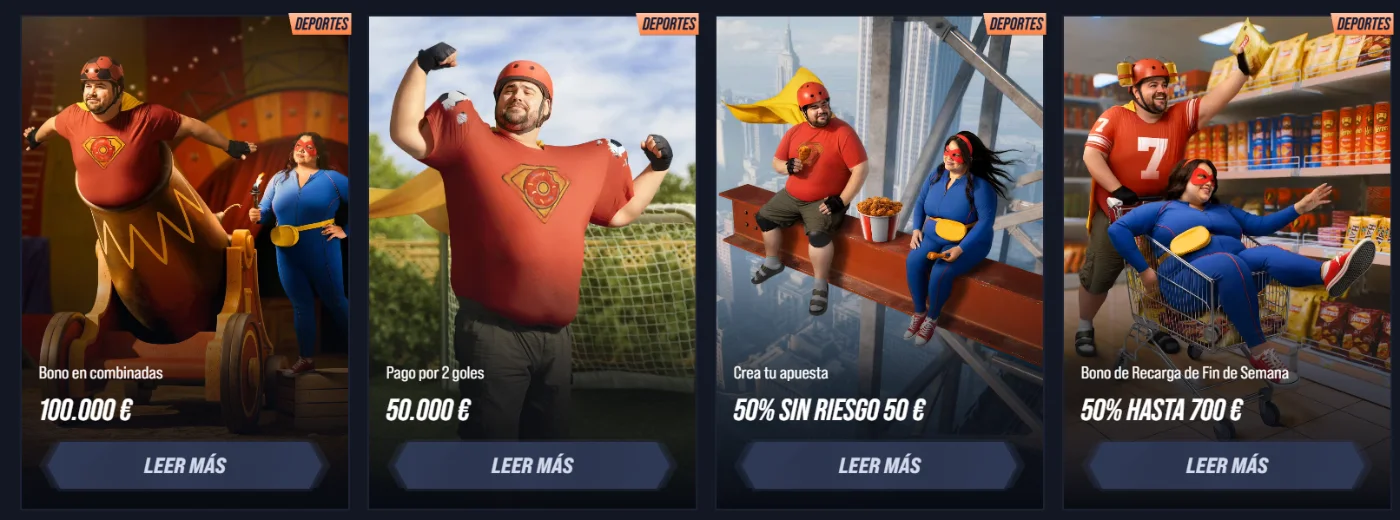 VegasHero Deportes bonos en apuestas combinadas, pago por goles y recarga de fin de semana